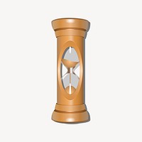 Hourglass collage element, cute illustration vector. 