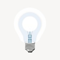 Light bulb clipart, cute illustration psd. Free public domain CC0 image.