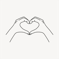 Love  clipart, hand sign illustration vector. Free public domain CC0 image.