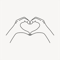 Love  clipart, hand sign illustration psd. Free public domain CC0 image.