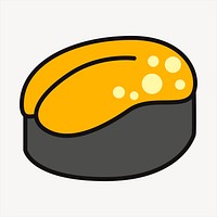 Uni sushi clipart, Japanese food illustration vector. Free public domain CC0 image.