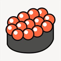 Ikura sushi clipart, Japanese food illustration vector. Free public domain CC0 image.