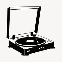 Turntable clipart, entertainment illustration vector. Free public domain CC0 image.