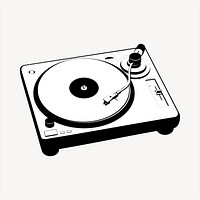 Turntable clipart, entertainment illustration vector. Free public domain CC0 image.