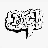 Bag! clipart, comic speech bubble illustration vector. Free public domain CC0 image.