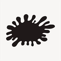 Ink splatter clipart, abstract frame illustration vector. 