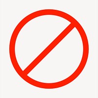 Ban sign clipart, symbol illustration vector. Free public domain CC0 image.