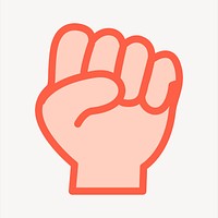 Fist clipart, hand gesture illustration vector. Free public domain CC0 image.
