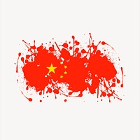 Chinese flag clipart, country illustration vector. Free public domain CC0 image.