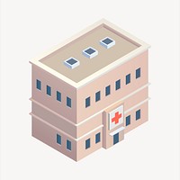 Hospital clipart, building illustration psd. Free public domain CC0 image. clipart, building illustration vector. Free public domain CC0 image.