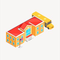 School clipart, building illustration psd. Free public domain CC0 image. clipart, building illustration vector. Free public domain CC0 image.