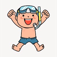 Boy clipart, cartoon character illustration vector. Free public domain CC0 image.