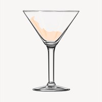 Martini clipart, alcoholic drink illustration vector. Free public domain CC0 image.