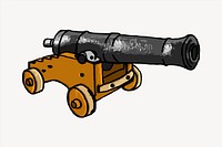 Canon clipart, weapon illustration vector. Free public domain CC0 image.