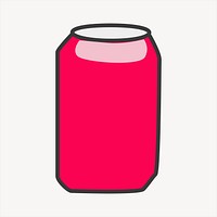 Soda can illustration. Free public domain CC0 image.