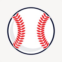 Baseball clipart, sport equipment illustration vector. Free public domain CC0 image.