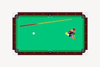 Pool table clipart, entertainment illustration vector. Free public domain CC0 image.