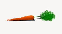 Carrot clipart, food illustration psd. Free public domain CC0 image.
