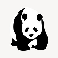 Panda clipart, animal illustration vector. Free public domain CC0 image.