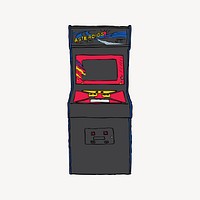 Arcade machine clipart, entertainment illustration vector. Free public domain CC0 image.