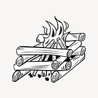 Bonfire clipart illustration vector. Free public domain CC0 image.