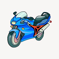 Blue big bike clipart, transportation illustration vector. Free public domain CC0 image.