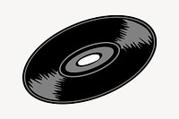Vinyl record illustration. Free public domain CC0 image.