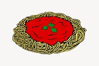 Spaghetti clipart, food illustration vector. Free public domain CC0 image. 