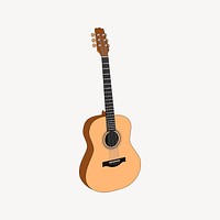 Guitar clipart, vector illustration vector. Free public domain CC0 image.