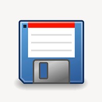 Floppy disk clipart, technology illustration psd. Free public domain CC0 image.