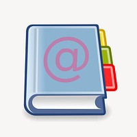 Address book icon, application illustration vector. Free public domain CC0 image.