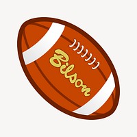 American football clipart, sport equipment illustration vector. Free public domain CC0 image.