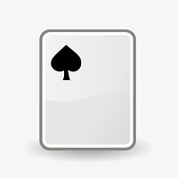 Ace of spade clipart illustration vector. Free public domain CC0 image.