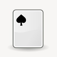 Ace of spade clipart illustration psd. Free public domain CC0 image.