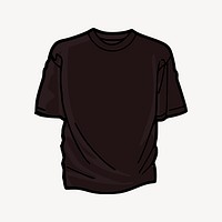 Black t-shirt illustration. Free public domain CC0 image.