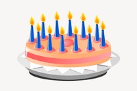 Birthday cake clipart, celebration illustration vector. Free public domain CC0 image.