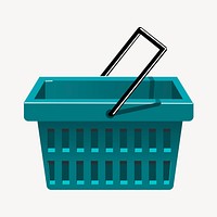 Shopping basket clipart, object illustration vector. Free public domain CC0 image.