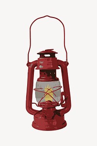 Hurricane lantern clipart, camping tool illustration psd. Free public domain CC0 image.