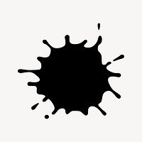 Ink splatter clipart, badge illustration vector. Free public domain CC0 image.