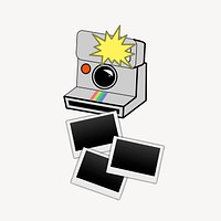 Instant camera illustration vector. Free public domain CC0 image.