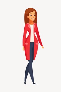 Woman clipart, character illustration vector. Free public domain CC0 image.