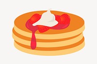 Pancake clipart, food illustration vector. Free public domain CC0 image.