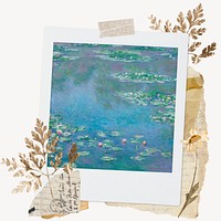 Monet instant photo, dried flower aesthetic design, remixed by rawpixel