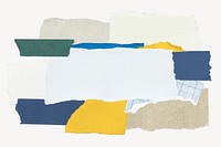 Blank scrap papers collage element psd