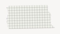Grid washi tape, ripped paper design psd