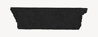Black washi tape, ripped paper design psd