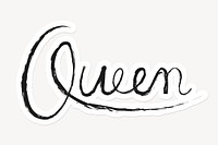 Queen word sticker typography