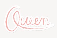 Queen word sticker typography