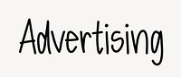 Advertising word, doodle typography, black & white design