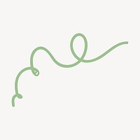 Vine plant sticker, botanical doodle vector